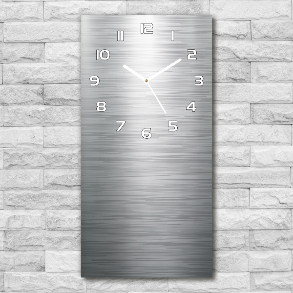 Vertical wall clock Metal background