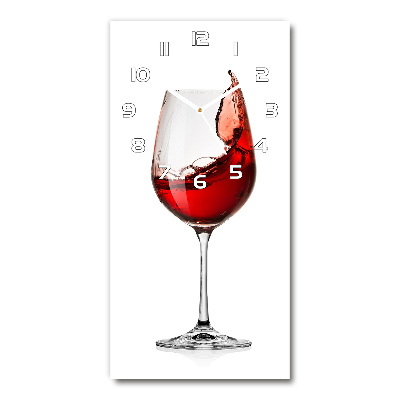 Vertical wall clock Red wine