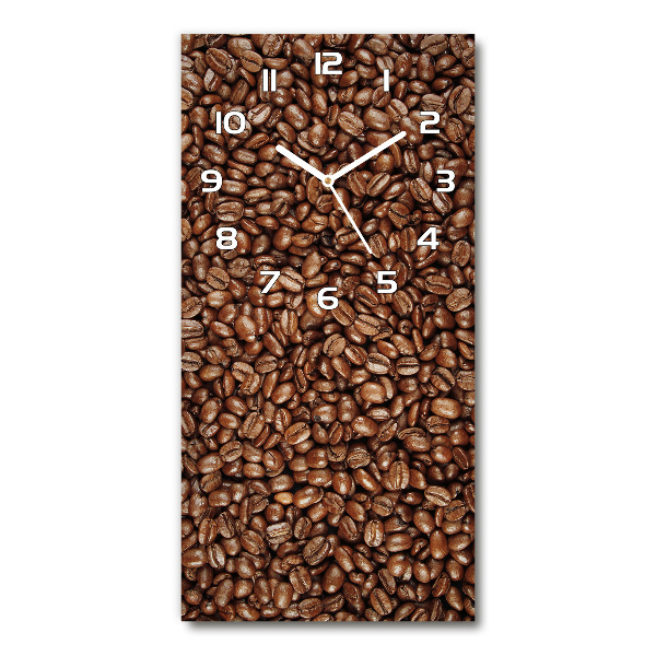 Vertical rectangular wall clock Coffee beans