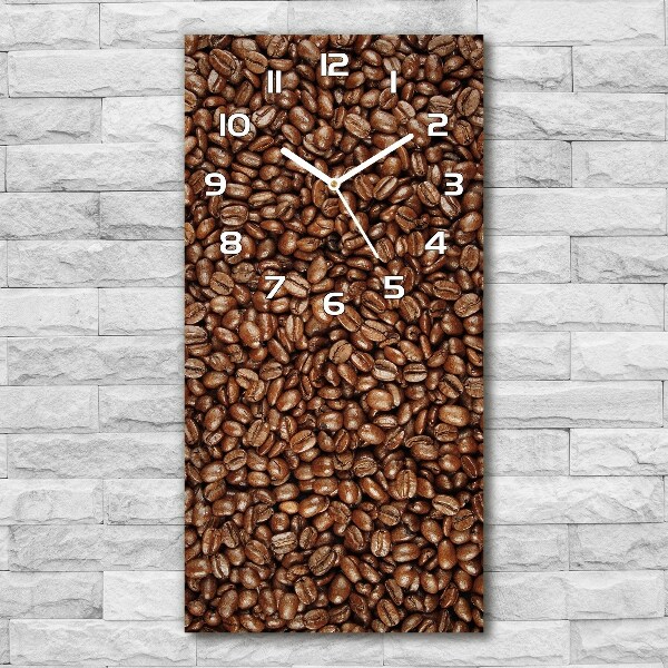 Vertical rectangular wall clock Coffee beans