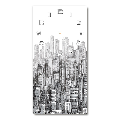 Vertical wall clock Skyscrapers