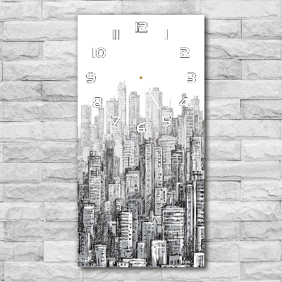 Vertical wall clock Skyscrapers