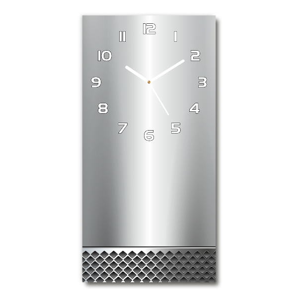 Vertical wall clock Metal background