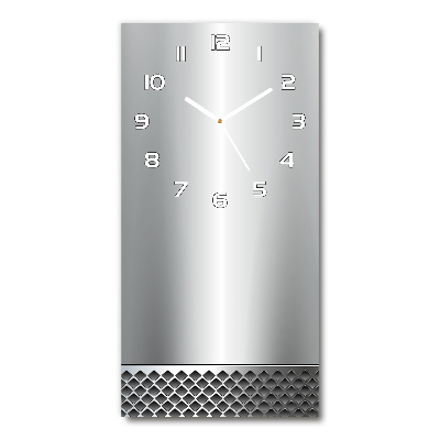 Vertical wall clock Metal background