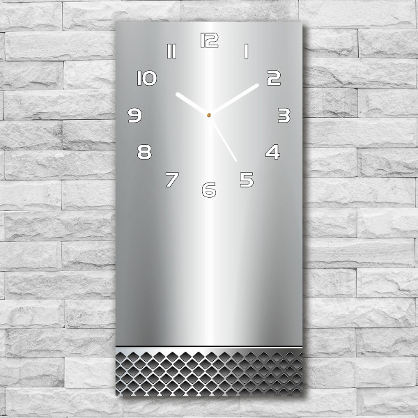 Vertical wall clock Metal background