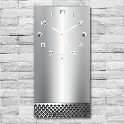 Vertical wall clock Metal background