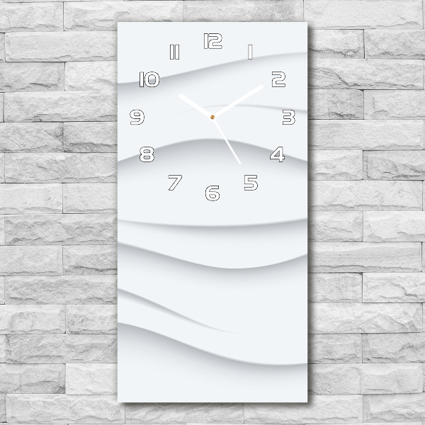 Vertical rectangular wall clock Wave abstraction