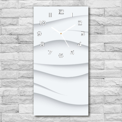 Vertical rectangular wall clock Wave abstraction