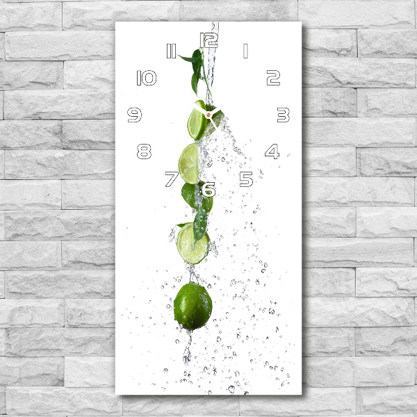 Vertical wall clock Lime