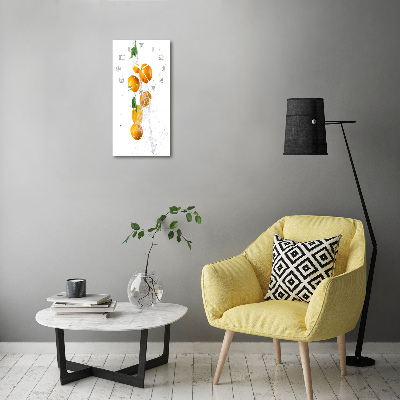 Vertical wall clock Oranges