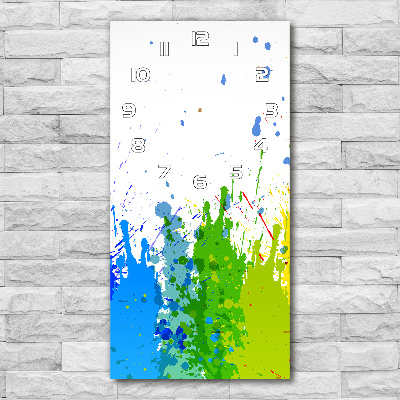 Vertical wall clock Abstract rainbow