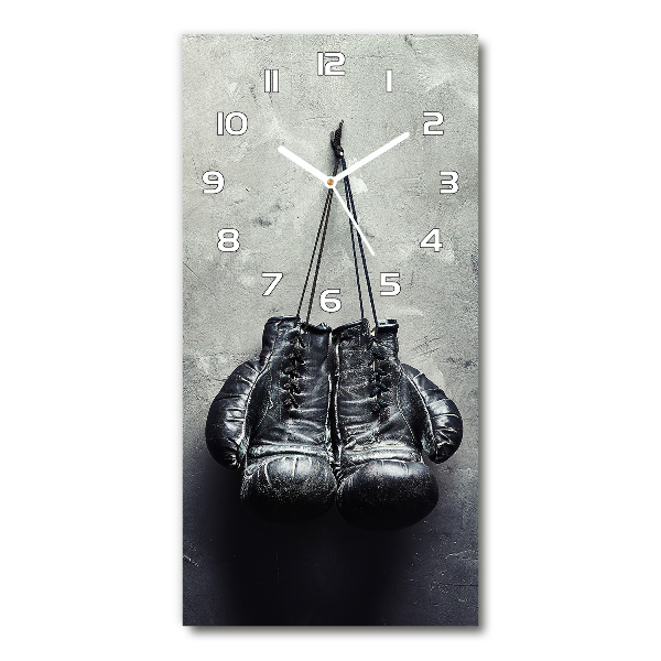 Vertical wall clock Boxing gloves