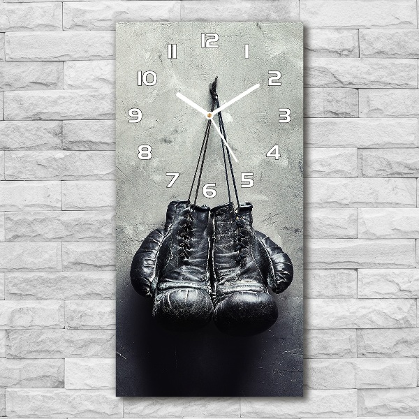 Vertical wall clock Boxing gloves