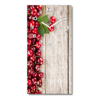 Vertical wall clock Cherries