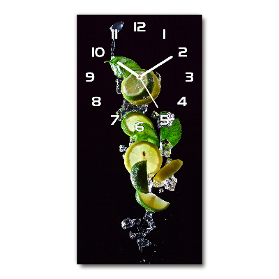 Vertical wall clock Lime and lemon