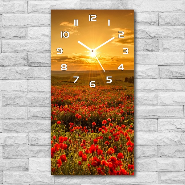 Vertical rectangular wall clock Mak field