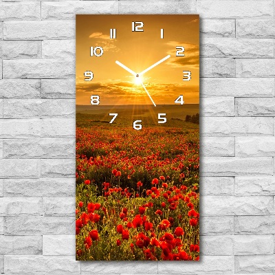 Vertical rectangular wall clock Mak field