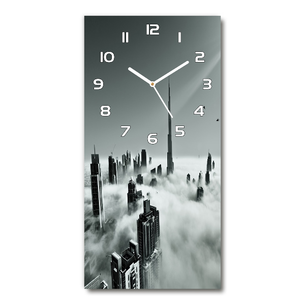 Vertical rectangular wall clock Skyscrapers