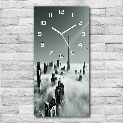 Vertical rectangular wall clock Skyscrapers