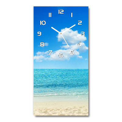 Vertical wall clock Tropical beach