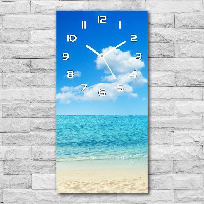 Vertical wall clock Tropical beach