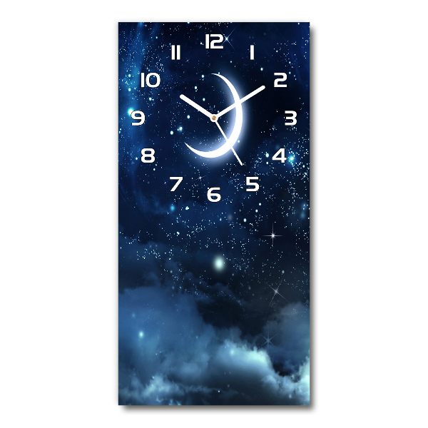 Modern vertical wall clock Starry sky