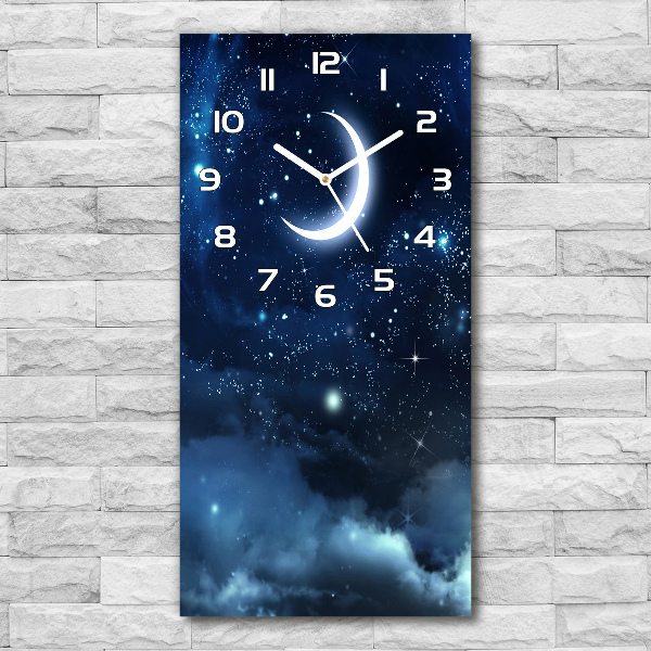 Modern vertical wall clock Starry sky