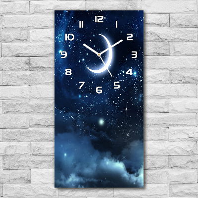 Modern vertical wall clock Starry sky