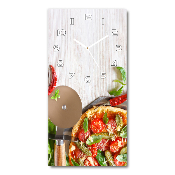 Vertical wall clock Pizza