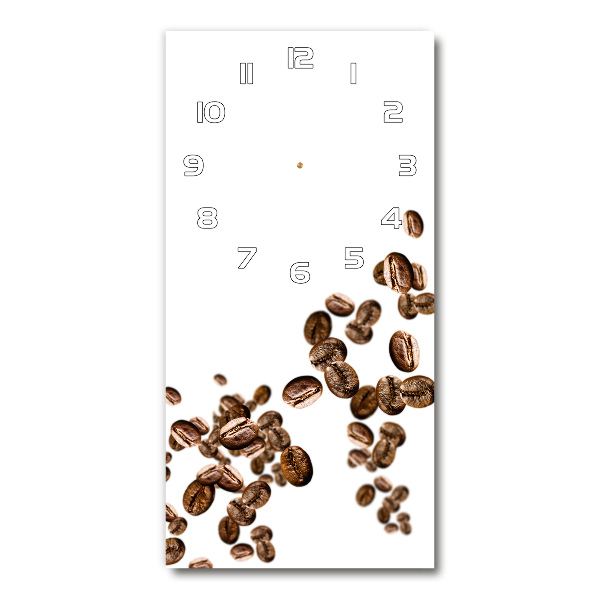 Vertical rectangular wall clock Coffee beans