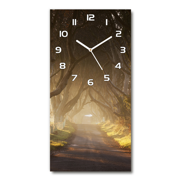 Vertical wall clock Path in the forest