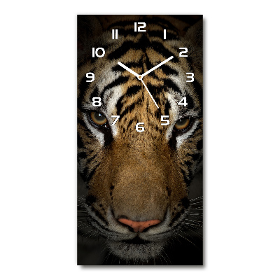 Vertical wall clock Tiger