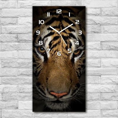 Vertical wall clock Tiger