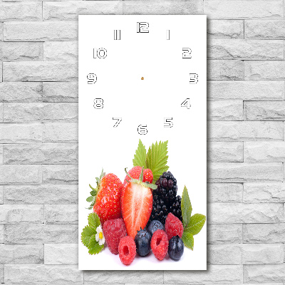 Modern vertical wall clock Forest fruits