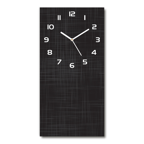 Modern vertical wall clock Linen texture