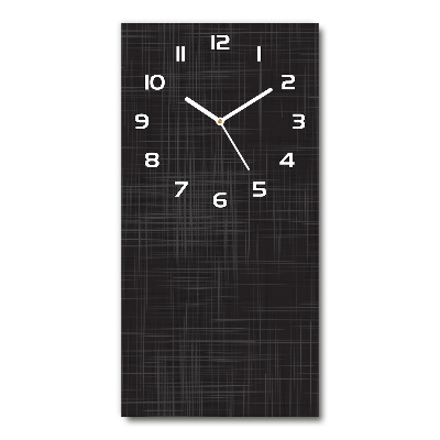 Modern vertical wall clock Linen texture