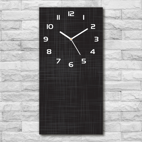 Modern vertical wall clock Linen texture