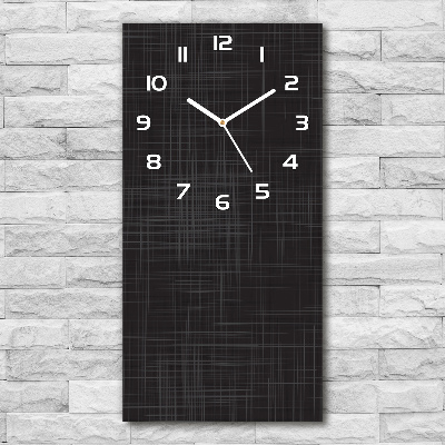 Modern vertical wall clock Linen texture