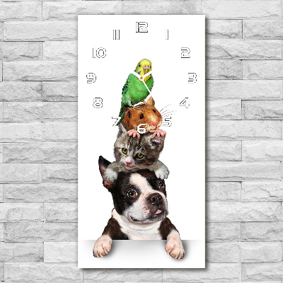 Vertical wall clock Pets