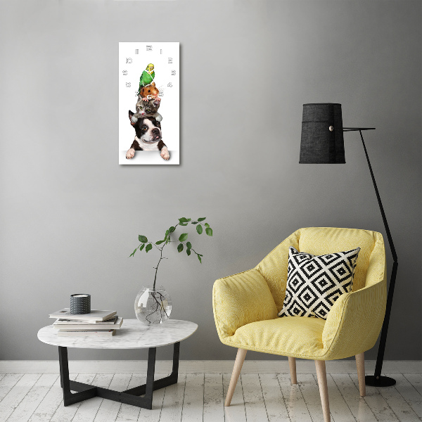 Vertical wall clock Pets