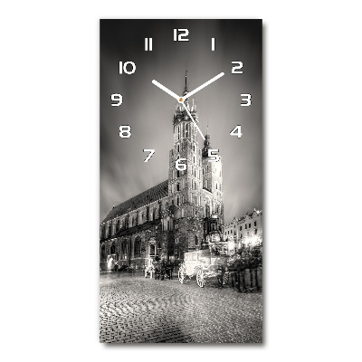 Vertical rectangular wall clock Cracow Poland