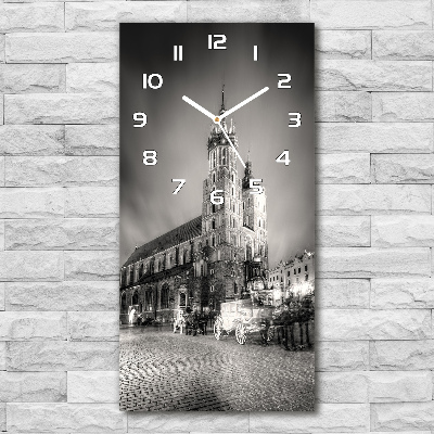 Vertical rectangular wall clock Cracow Poland