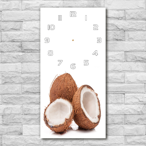 Modern vertical wall clock Coconut