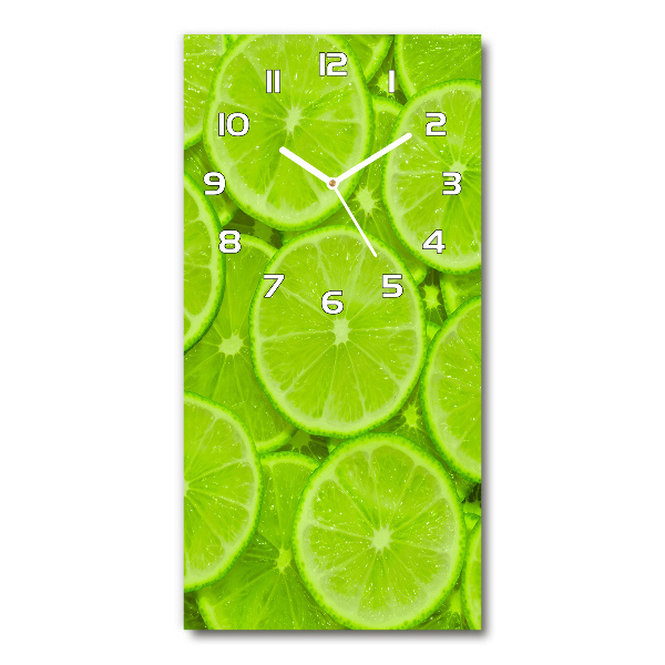 Vertical wall clock Lime