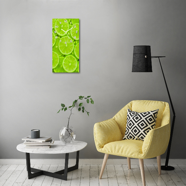 Vertical wall clock Lime