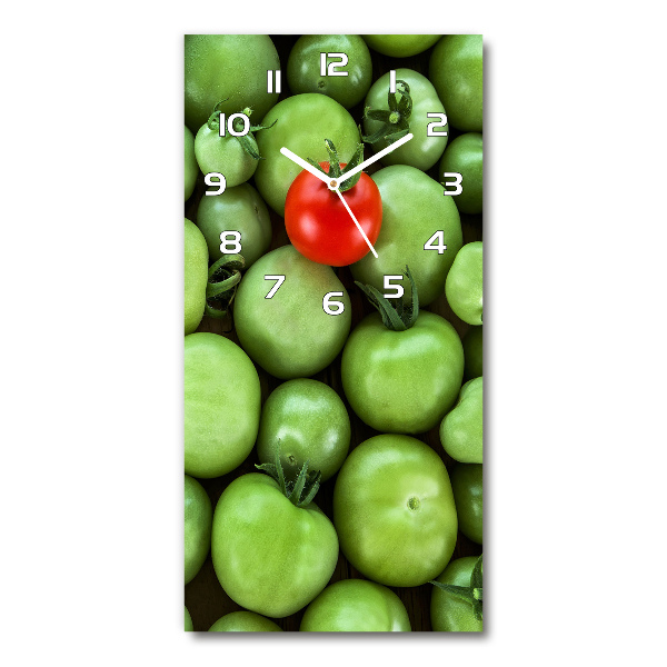 Vertical rectangular wall clock Red tomato