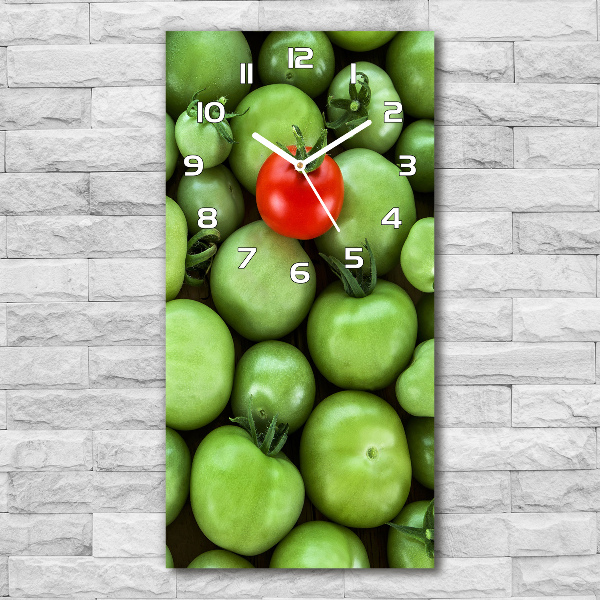 Vertical rectangular wall clock Red tomato