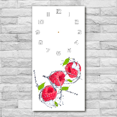 Vertical rectangular wall clock Raspberries