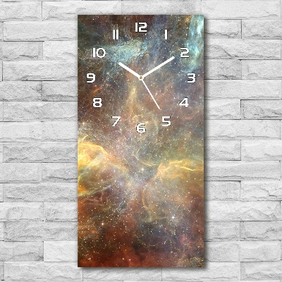 Vertical rectangular wall clock Cosmos