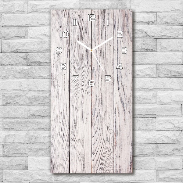 Vertical rectangular wall clock Wooden wall